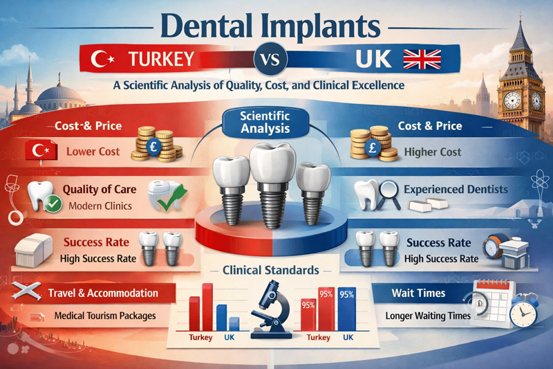 Dental Implants Turkey vs UK: A Scientific Analysis of Quality, Cost, and Clinical Excellence